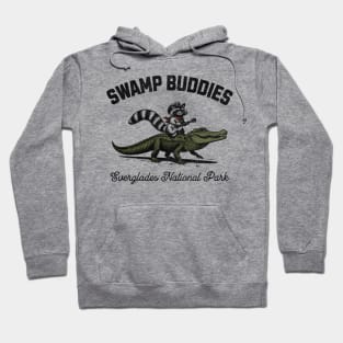 Swamp Buddies Raccoon Aligator Everglades National Park Hoodie